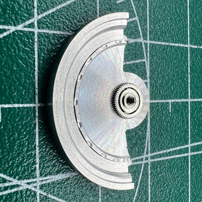 Masse oscillante à rotor sculpté en argent pour mouvement Miyota NH35 NH36