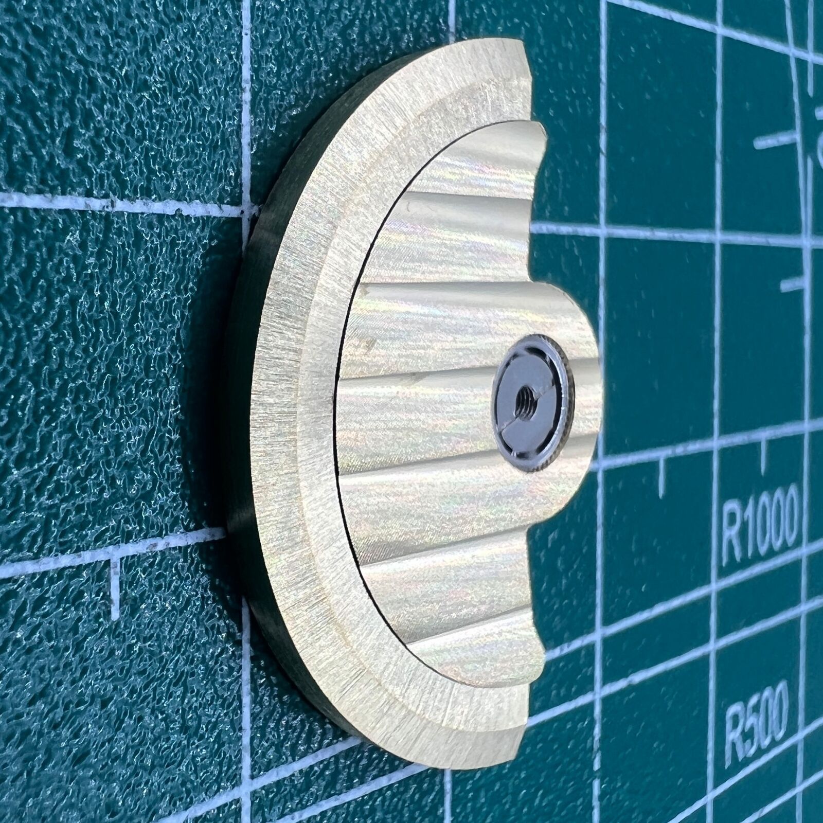 Golden Line Wave carved rotor oscillating weight for Miyota NH35 NH36 watch movements.