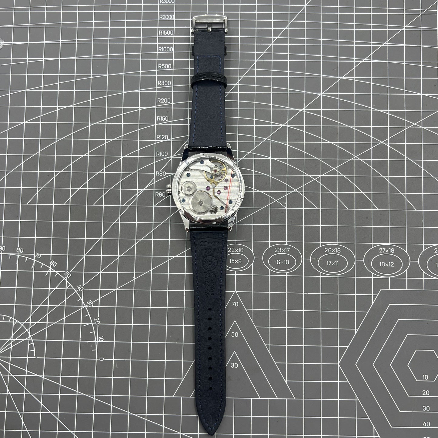 42mm Herrenuhr Mechanisches Uhrwerk Seagull ST3600 Weißes Zifferblatt Handaufzug