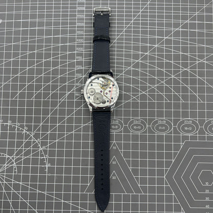 42mm Herrenuhr Mechanisches Uhrwerk Seagull ST3600 Weißes Zifferblatt Handaufzug