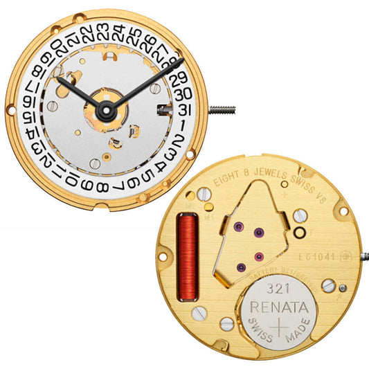 ETA E61.041 Watch Quartz Movement  2 Hands Date 3