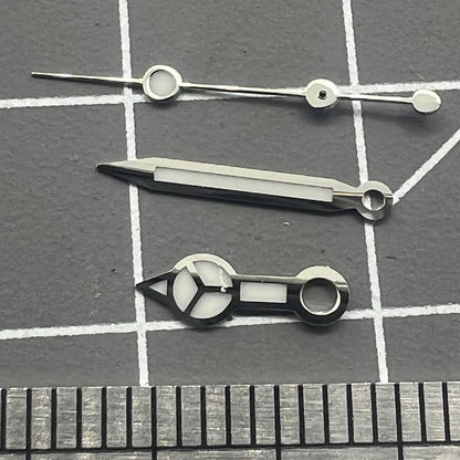 Grüne Leuchtzeiger mit silbernem Rand, 12,5 mm, für Miyota NH35/NH36/NH38 Uhrwerk Nr. 41