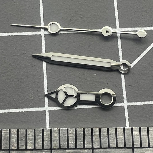 Grüne Leuchtzeiger mit silbernem Rand, 12,5 mm, für Miyota NH35/NH36/NH38 Uhrwerk Nr. 41