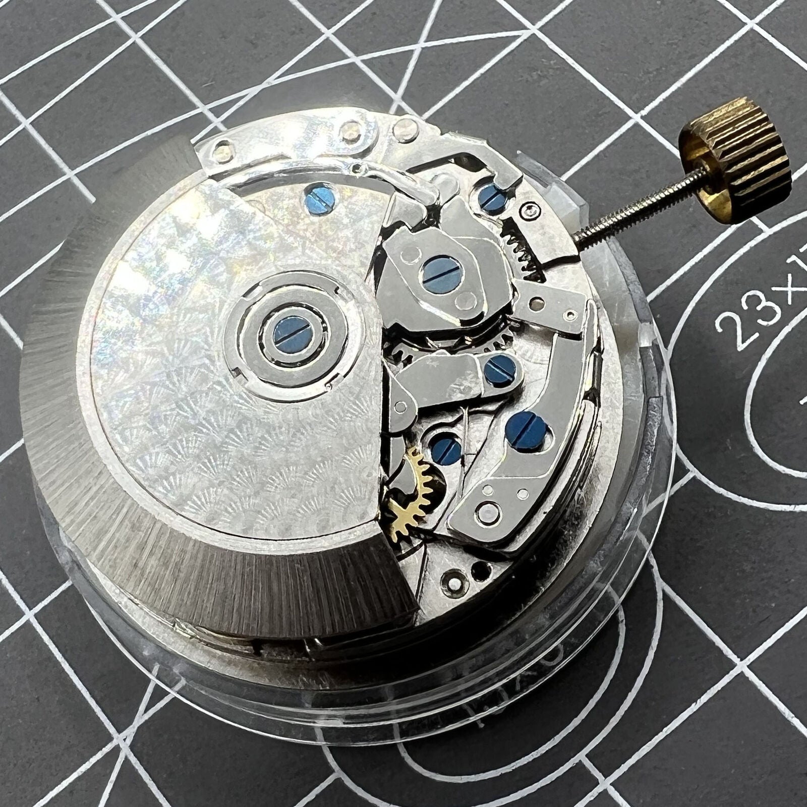 Dandong 7750 black watch accessory featuring mechanical movement and date display at 6 o'clock slot for precise timekeeping.