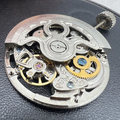Hangzhou 2189 Automatikwerk Hohler Silberner Rotor Drei Zeiger Uhr