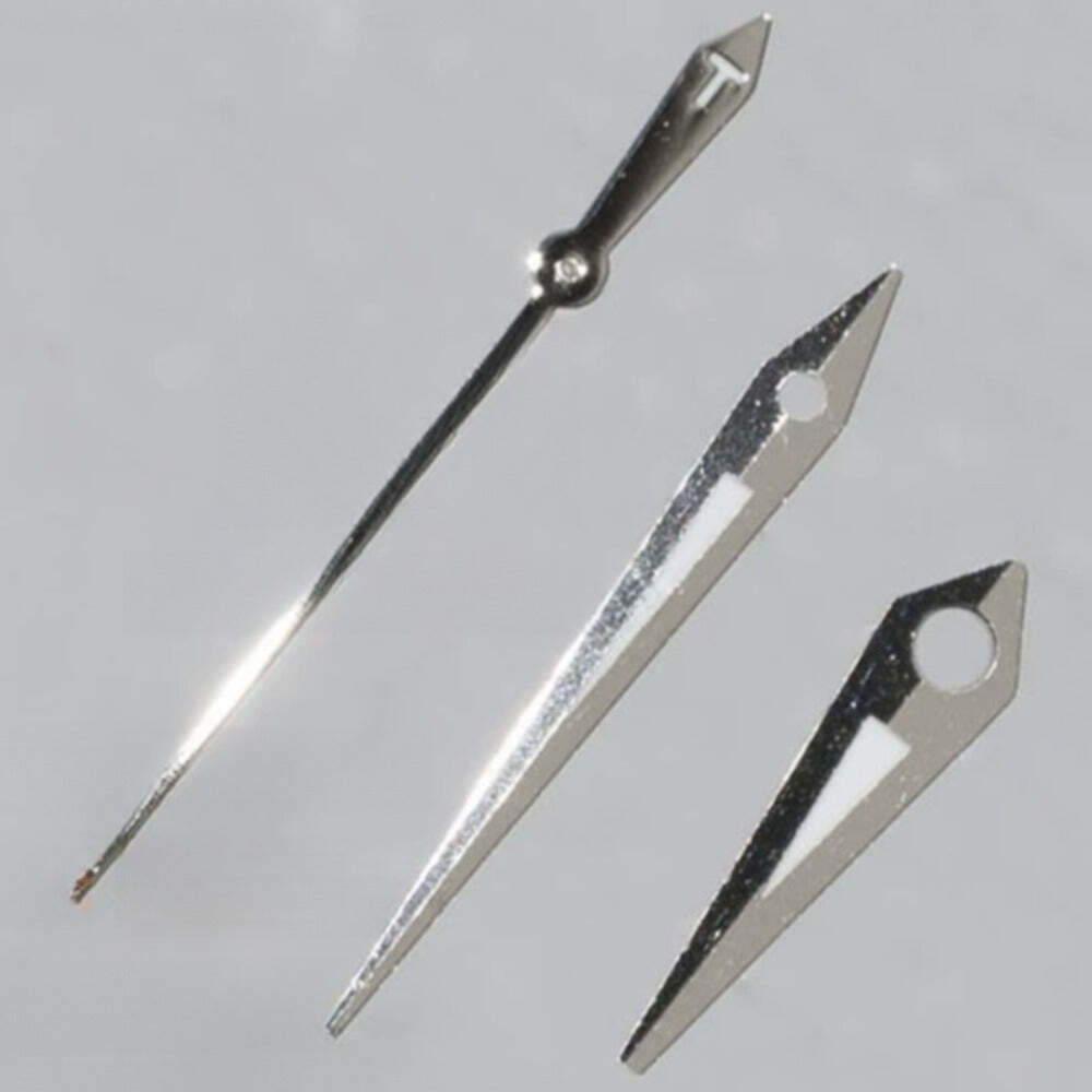 2er Set Silberne Leuchtzeiger mit Veredeltem Rand für ETA2836 2824 2892A2