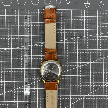 Dandong Manual Mechanical Watch 17 Jews Single Calendar Golden Dial