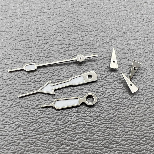Grünes Leuchtpfeil Minuten Stunden Set Silberrand für Miyota OS10 OS20 OS60 OS80