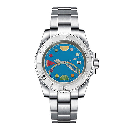 Boîtier de montre lumineux en acier inoxydable 40 mm, verre saphir, bracelet et mouvement NH35 