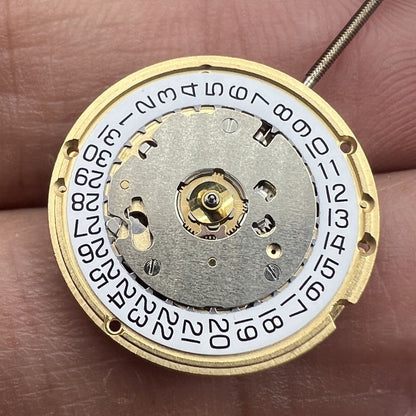 ETA E61.111 quartz watch movement with date at 3, Swiss replacement for 256.111 original.