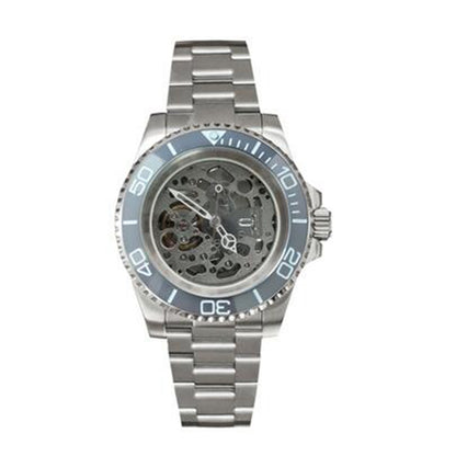 NH70 40mm Stainless Steel Watch Case Sapphire Glass Hollow Dial Luminous Hands