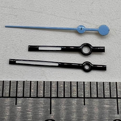 Aiguilles de montre noires bleu ciel de 12 mm pour mouvement à quartz Miyota 7T35