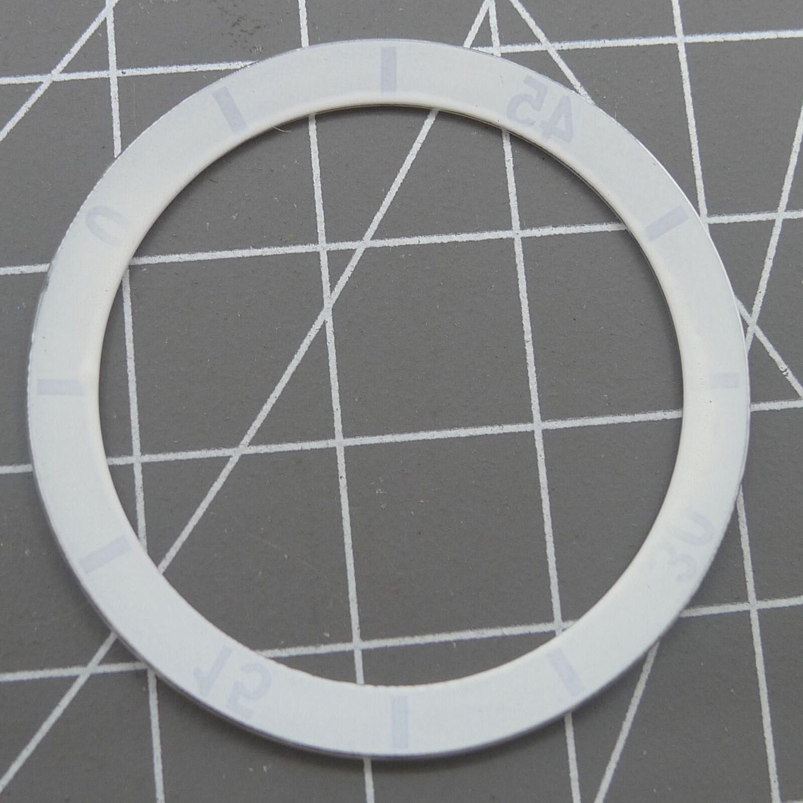 36mm white numeral ceramic bezel insert for watch, durable accessory for men and women.