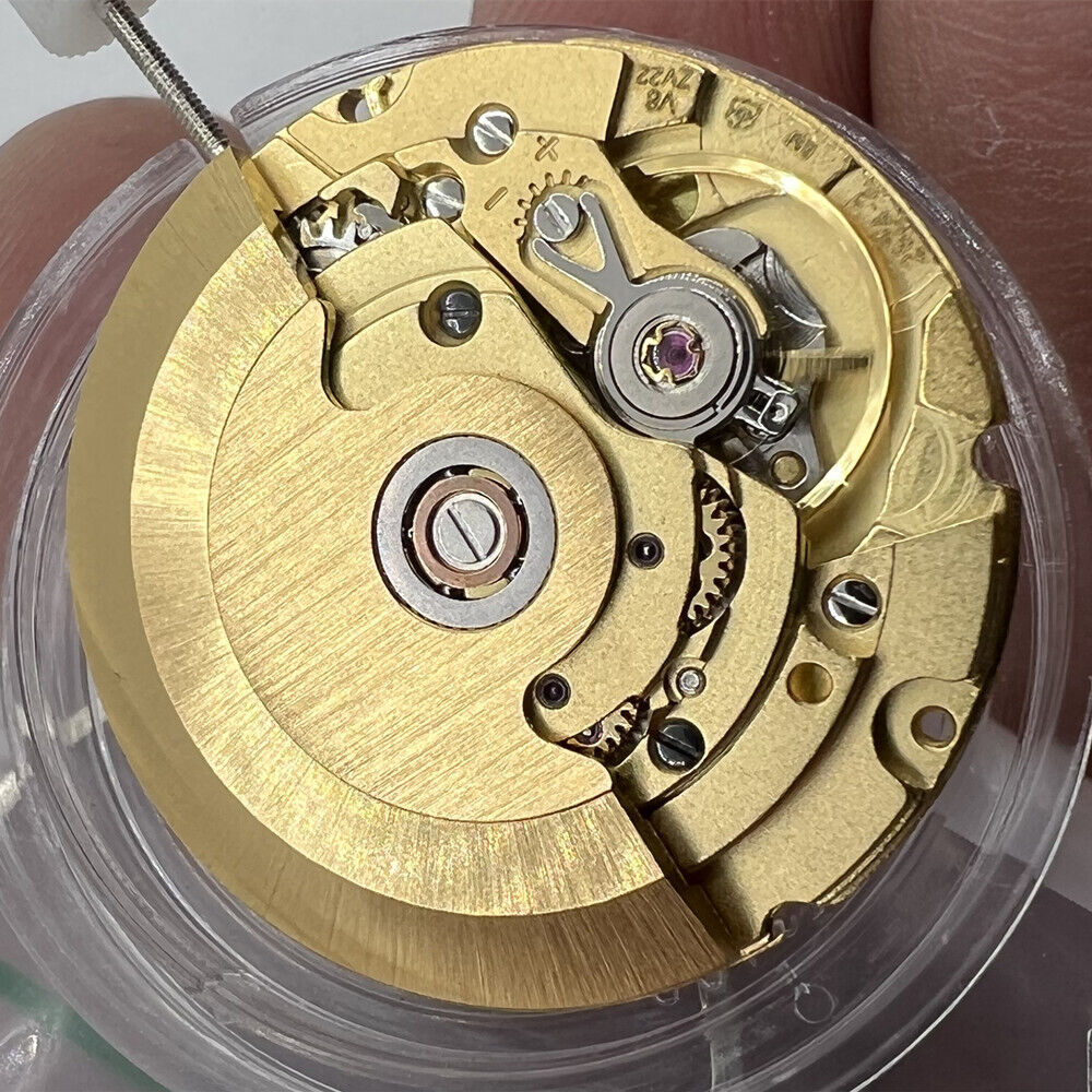 TIANJIN ST2130 golden mechanical watch movement with single calendar, ensuring precise timekeeping and lasting durability.