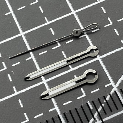 Silver trim watch hands set designed for ETA 2824 2834 precision movements, ideal for replacements.