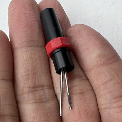 Set of 2 Bergeon 30081-AT-120 spare blades and barrel for 1.20mm ergonomic screwdriver, precise watch repair tools.