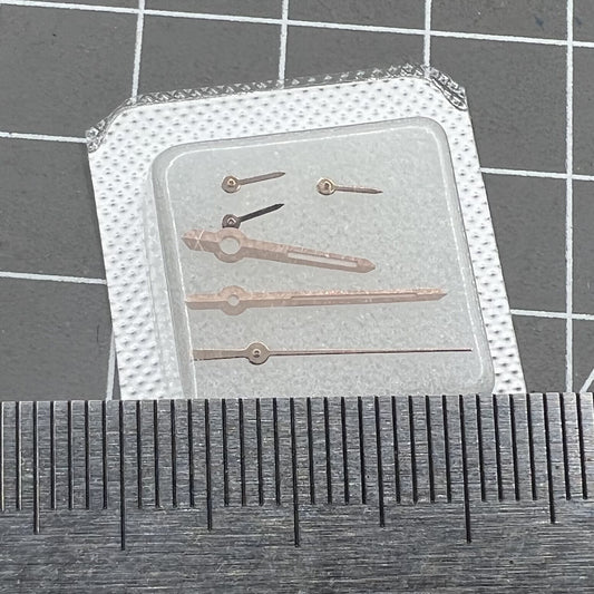 Green luminous watch hands set designed for Miyota OS10 OS20 movements by EF530, ensuring precision and durability.