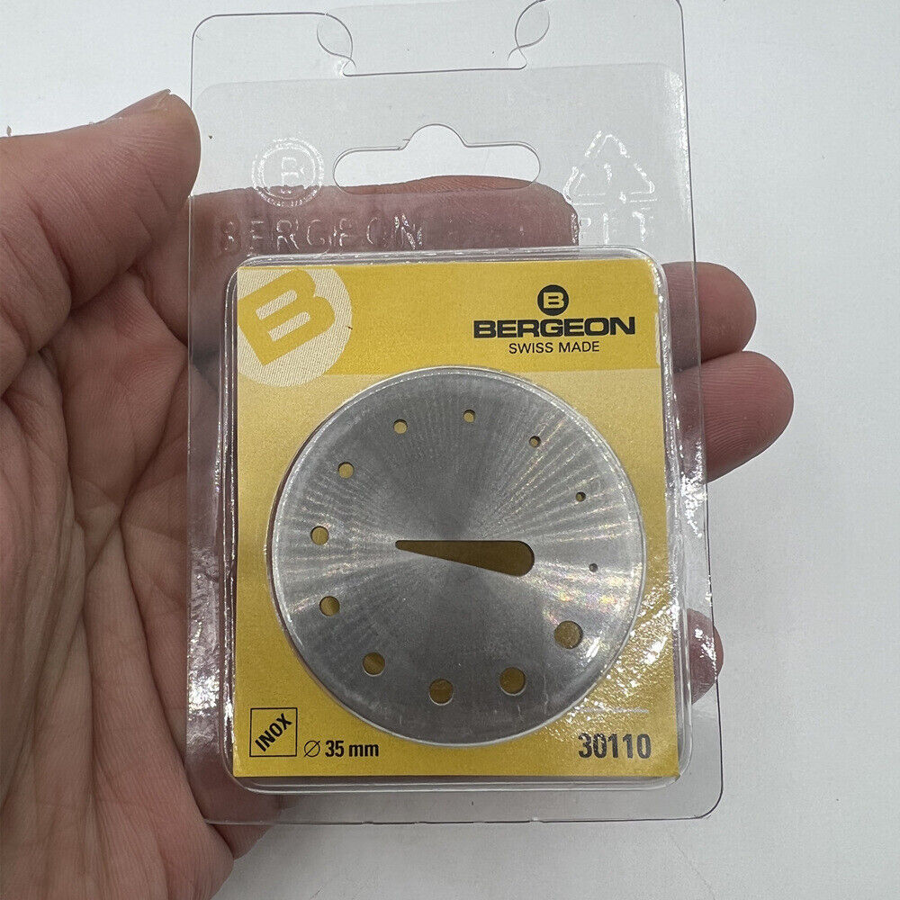 Bergeon 30110 metal tool for precise balance and hairspring adjustments in watch repair.