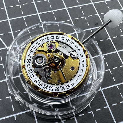 Mechanisches goldenes Uhrwerk ETA2671 mit Datumsanzeige bei 3 Uhr, Ersatz f�r pr�zise Uhren.