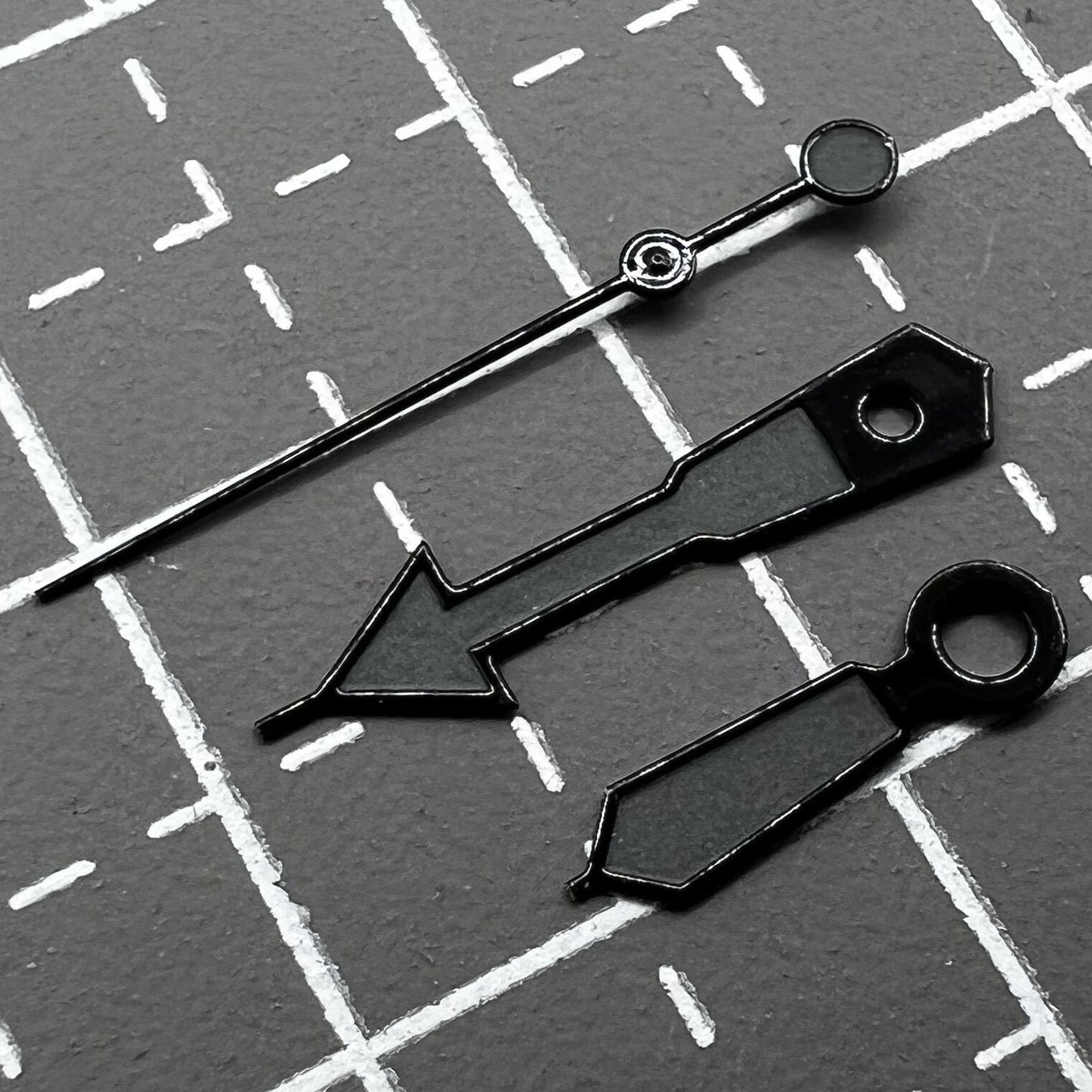 2 Sets/Pack 12.5mm Black Trim Green Lume Hands Sets for Seiko NH35 NH36 7S26