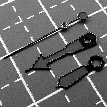 2 Sets/Pack 12.5mm Black Trim Green Lume Hands Sets for Seiko NH35 NH36 7S26