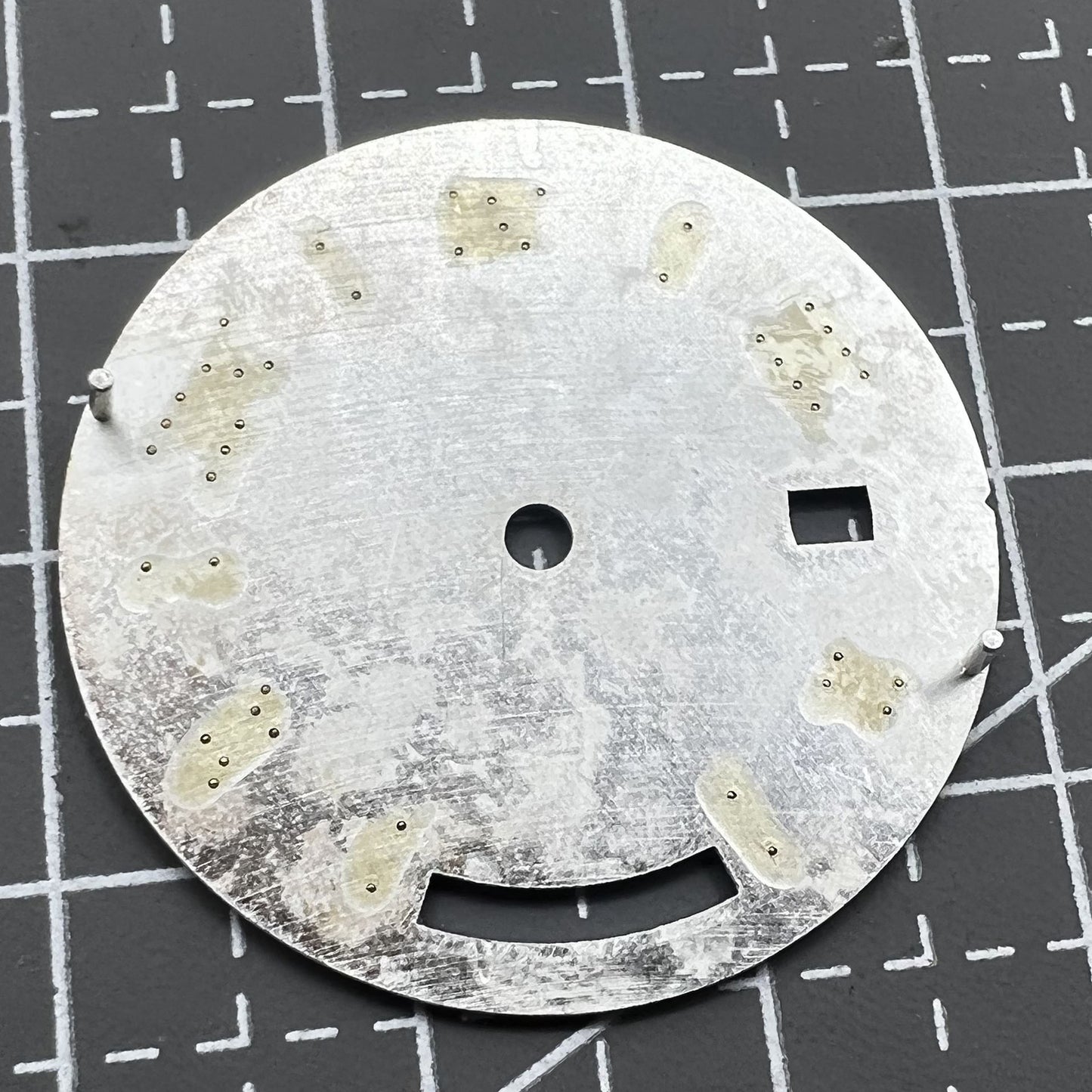 28 5mm Silber Zifferblatt ohne Leuchtmasse Hellblaue Nageldetails für Seagull ST1644 Uhrwerk