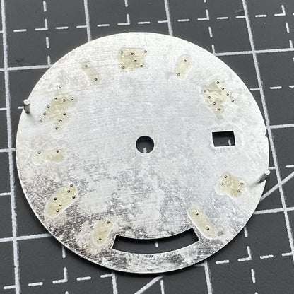 28 5mm Silber Zifferblatt ohne Leuchtmasse Hellblaue Nageldetails für Seagull ST1644 Uhrwerk