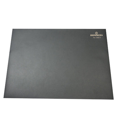 Bergeon 7808-N-01 black anti-skid bench mat, 320x240x2mm, for stable watch repair workstations