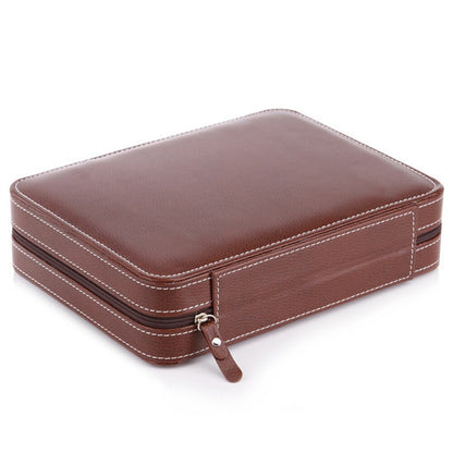 2/4/8 Grids Portable Watch Box Case Organizer PU Leather Zipper Watch Display