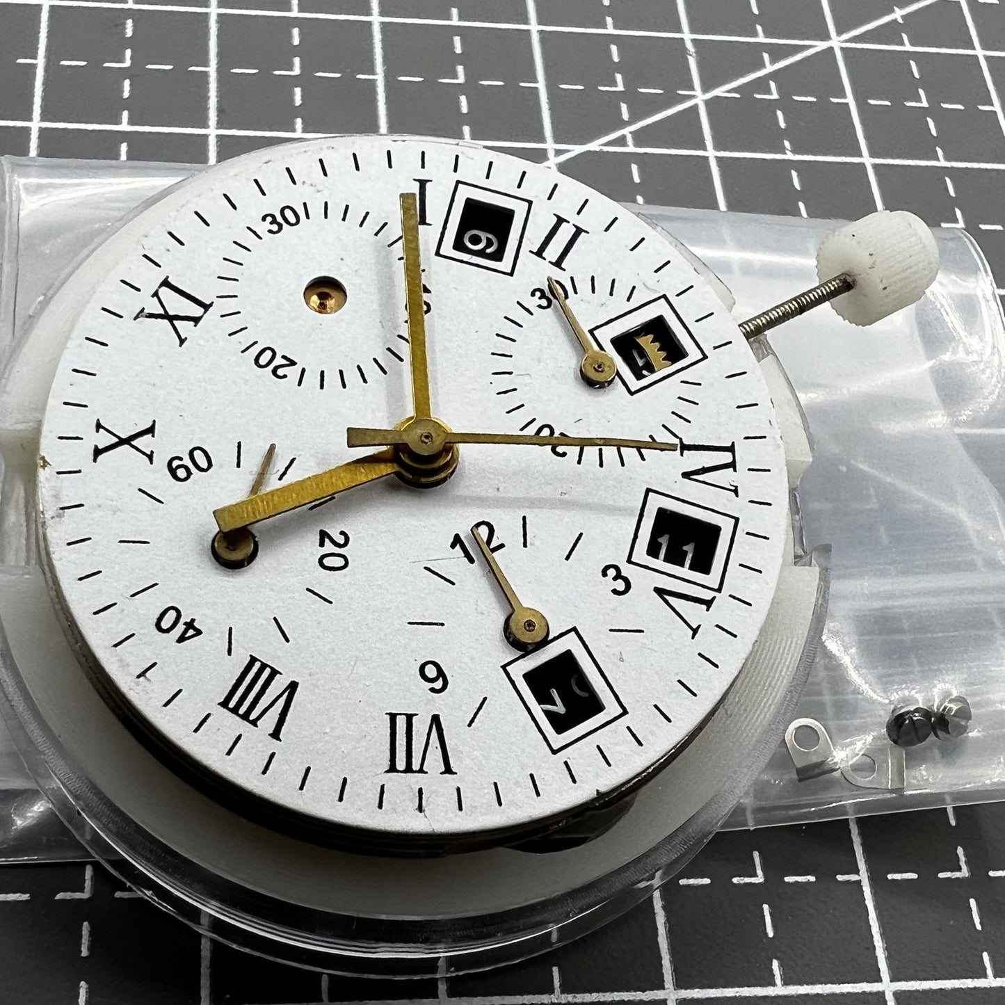 Automatik Chronograph Werk ETA 7750 Einfache Kalender Konfiguration