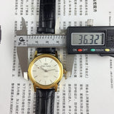 Beijing Double Rhomb Manual Mechanical Watch Golden Case Silver Nail