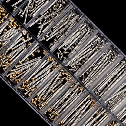 200PCS assorted watch strap screws and link pins kit, sizes 10-28mm for band repairs and adjustments