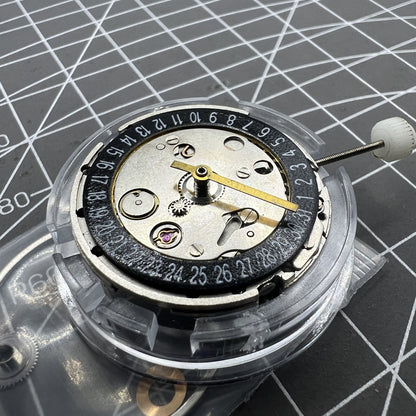 GMT Mechanical Movement Black Day Date Calendar at 6 For 2813