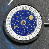 Swiss Made ISA K83 Watch Quartz Movement 3 Hands Date At 6 Star Moon Phase