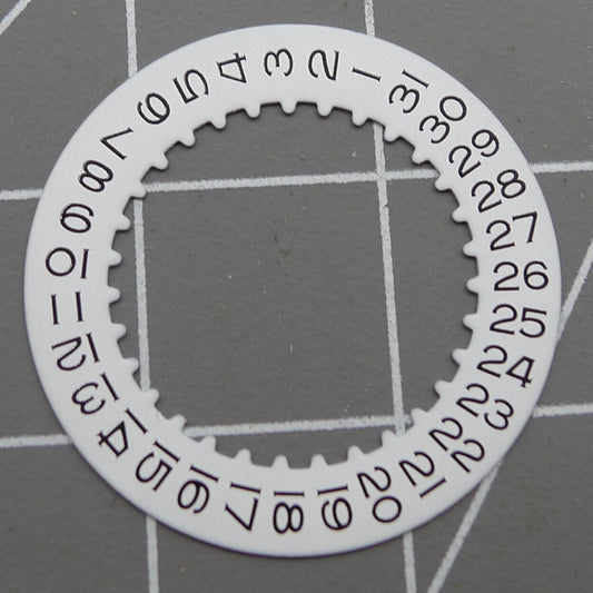 Replacement white date disk wheel for RLX 3235 watch movement, compatible with various watch models.