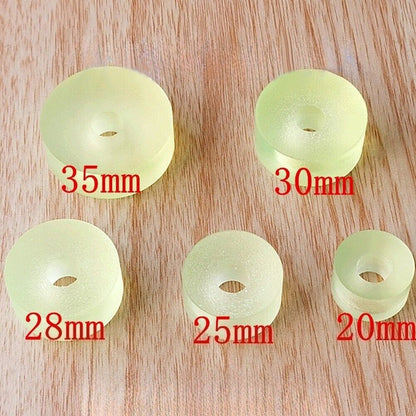 Set of 5 yellow watch movement cushions 2-3.5cm for precise watch repair and maintenance.