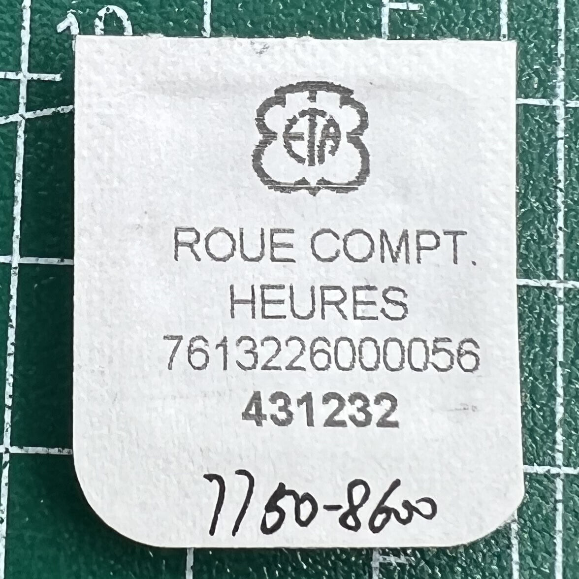 Wholesale Ref.8600 hour counting wheel spare part for ETA 7750 watch movement, compatible accessory