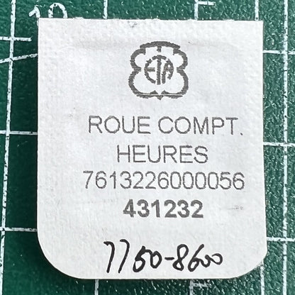 Wholesale Ref.8600 hour counting wheel spare part for ETA 7750 watch movement, compatible accessory