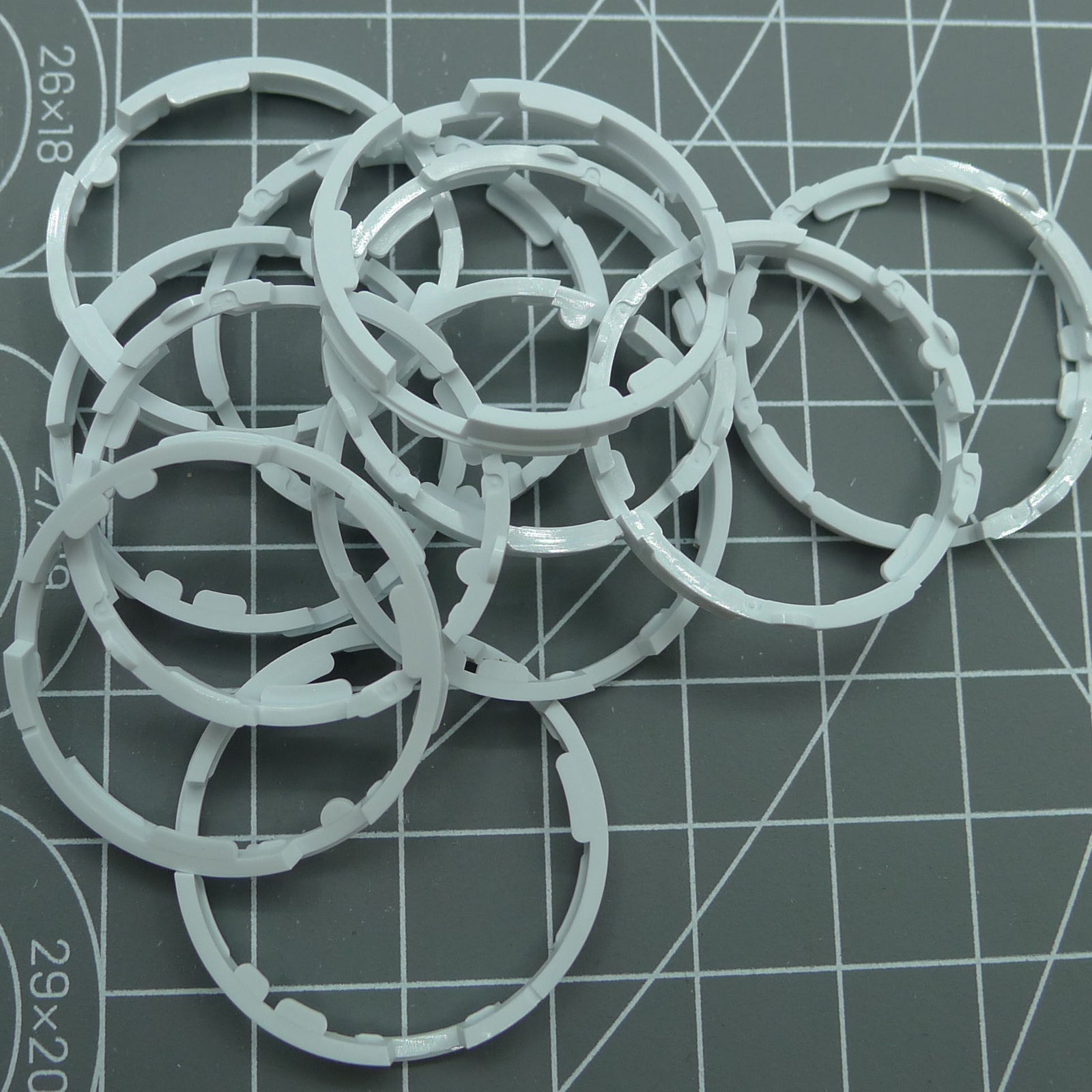 Plastic watch case cushion spacer ring for Miyota 8200 Series movement, pack of 5.
