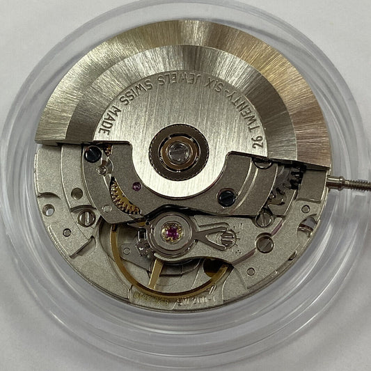 ETA 2824-2 Silver Automatic Mechanical Movement for SW200-1 watch replacements, high precision by ETA.