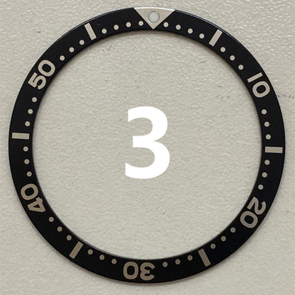 38 mm/31,5 mm mehrfarbige Ziffern-Uhrenlünette aus Aluminium, Uhrenteile