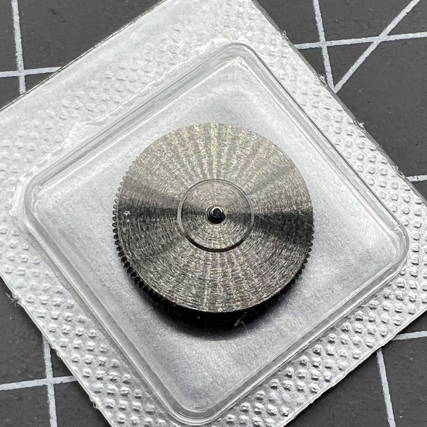 Barrel with complete mainspring for ETA C07.111 watch movement by ETA, precision replacement part.