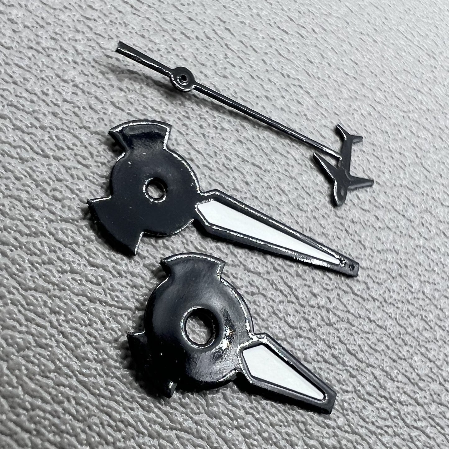 Green lume plane small second black trim watch hands suited for NH35/NH36/4R/7S movements.