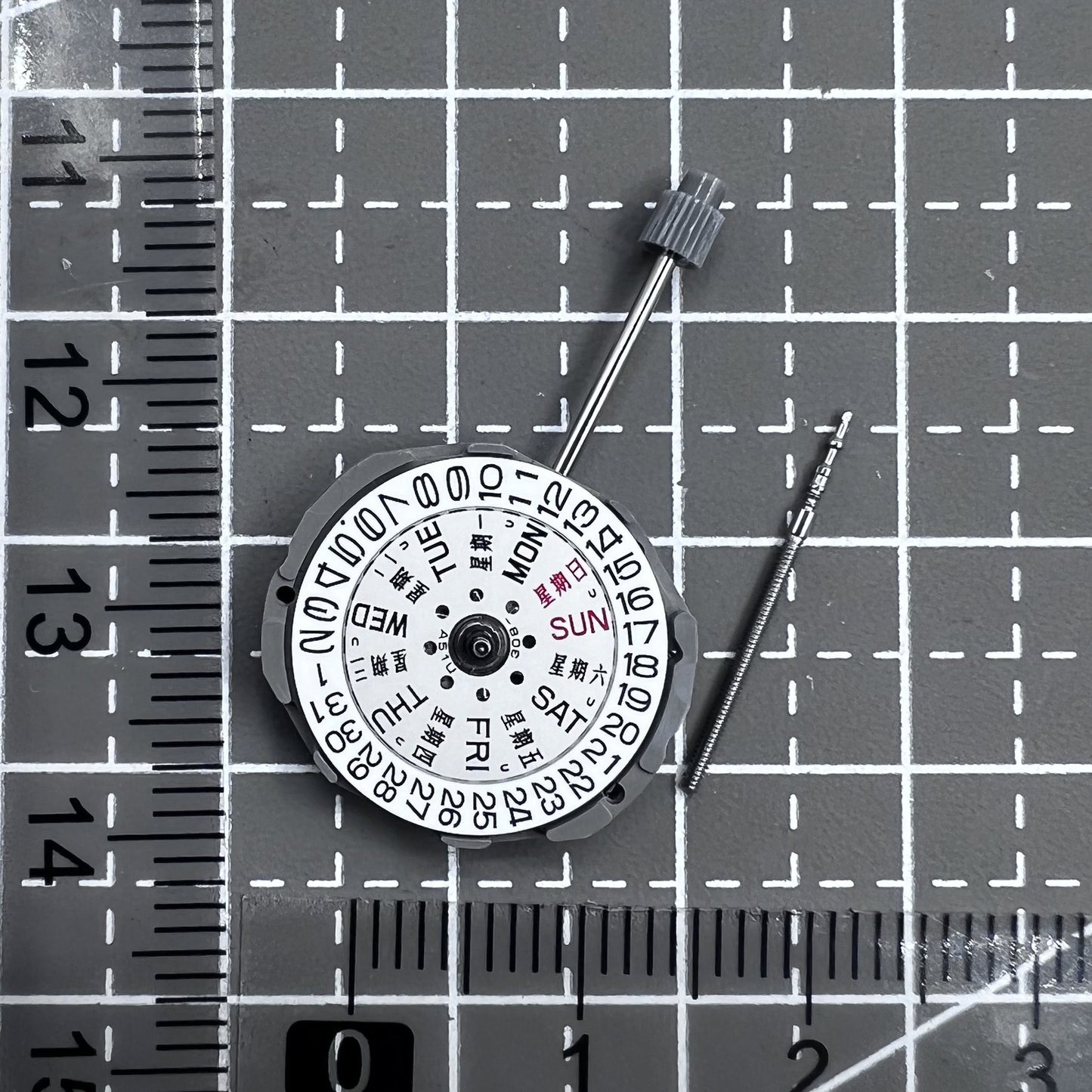 Japan Miyota GL02 quartz watch movement with day-date function, replacement for GL00 model by Miyota.