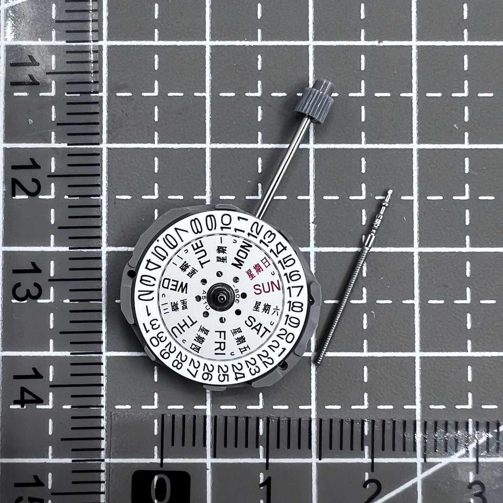Japan Miyota GL02 quartz watch movement with day-date function, replacement for GL00 model by Miyota.