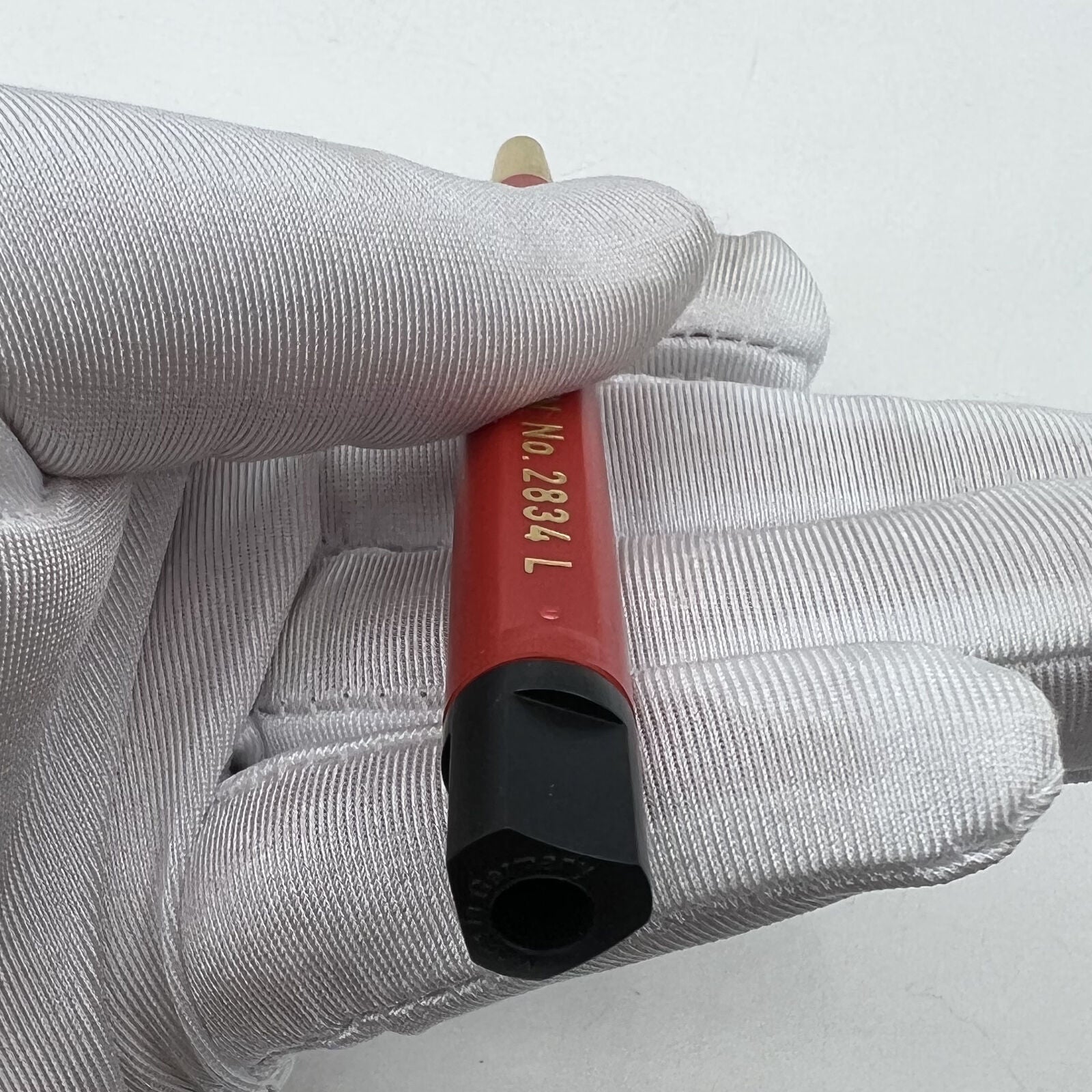 Bergeon 2834-L brass scratch brush for Swiss watch repair, 10mm precision tool pen for delicate cleaning.