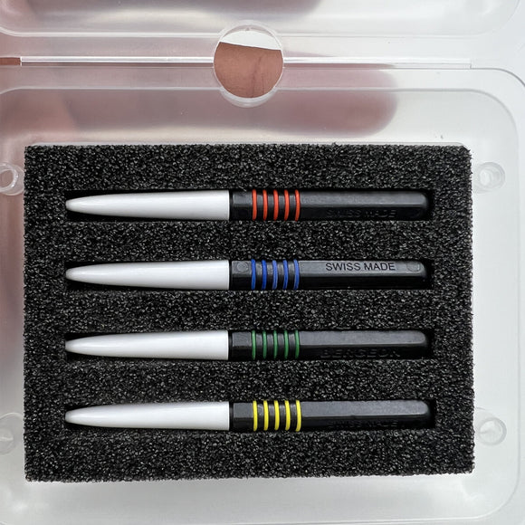 Bergeon 7013-4 Metal Dip Oilers Ergonomic Oil Grease Precision Applicator Set of