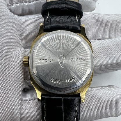 33mm Chunlan steel manual watch with silver dial, 17 jewels, and silver matching band for elegant wear.