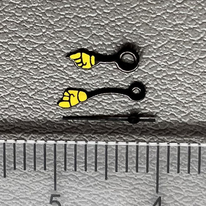 Black hand indication watch hands set for Miyota 2035 series, ideal for precise timekeeping upgrades.