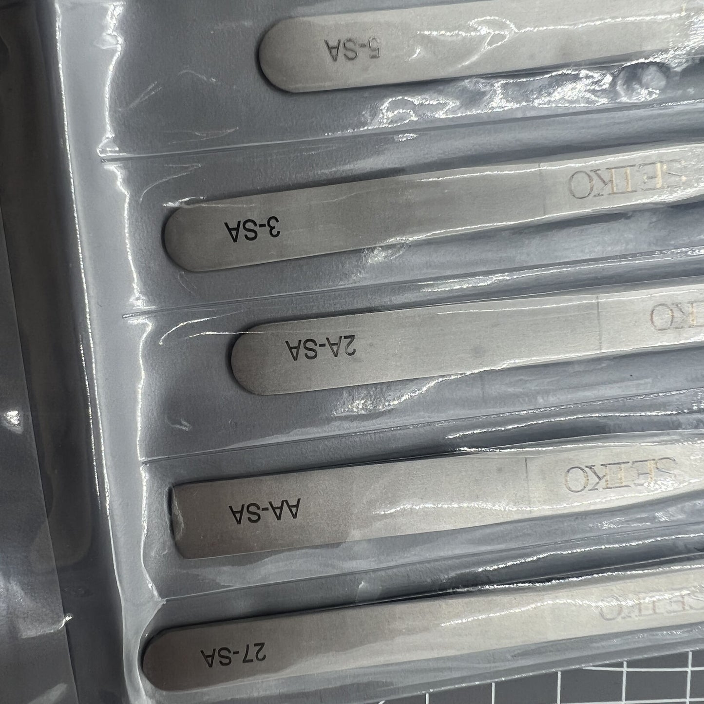 Precision non-magnetic stainless steel tweezers for watch repair, Japan-made 7024.